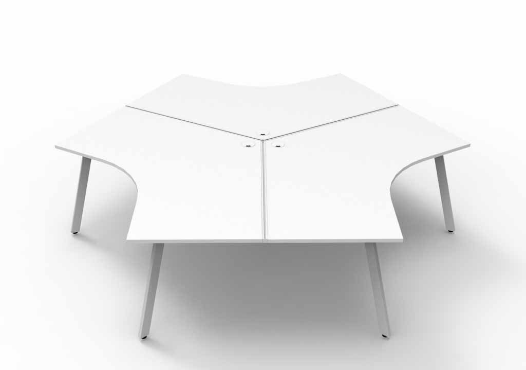 Eternity 3 Person 120 Degree Workstation
